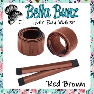 Bella Bunz Red Brown Hair Bun Maker